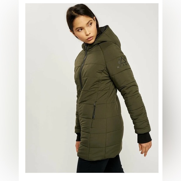 Norden reversible hooded parka jacket- black & army green size S - Picture 5 of 14